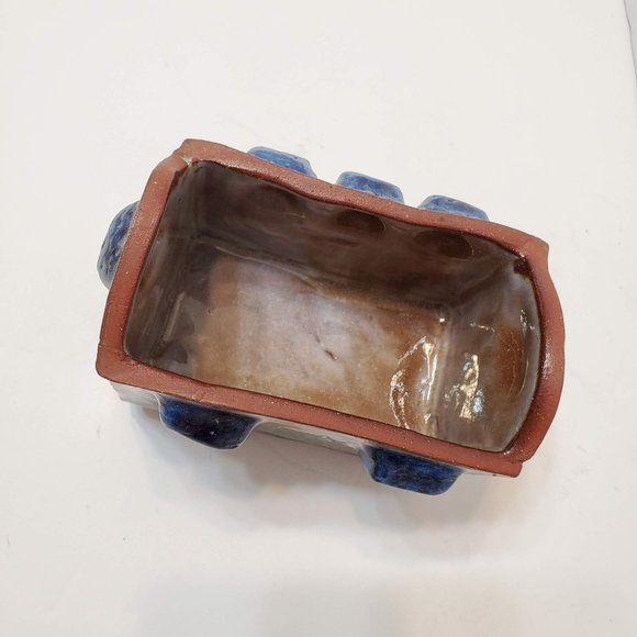 Earthworks Barbados Red Clay Ceramic Pottery Succulent Planter, Bonsai Plant Pot - Picture 3 of 11